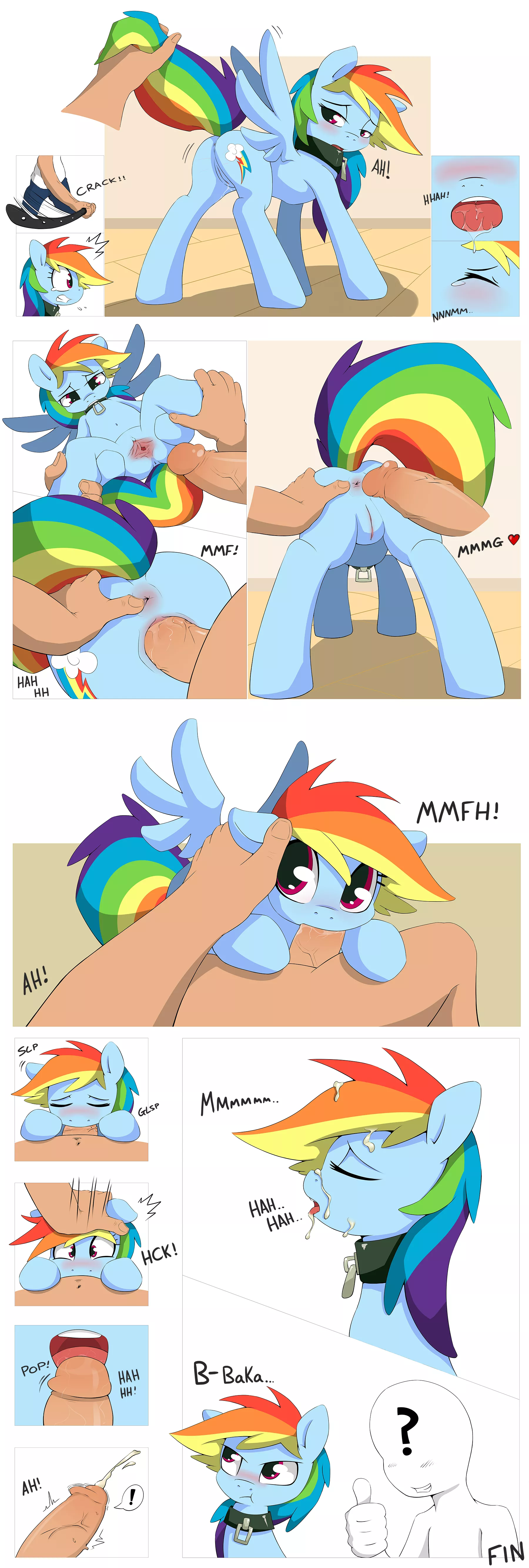 Rainbow Dash loves rough treatment (Smitty G)