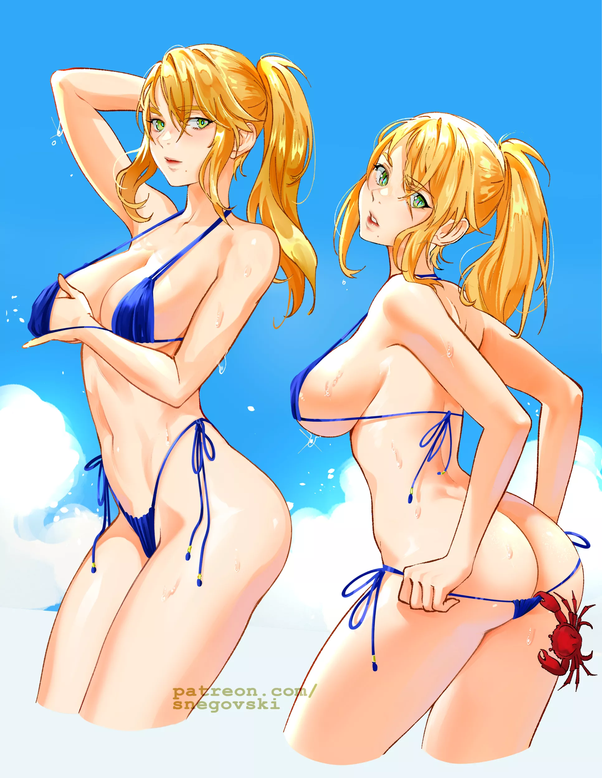 Samus in a tiny bikini