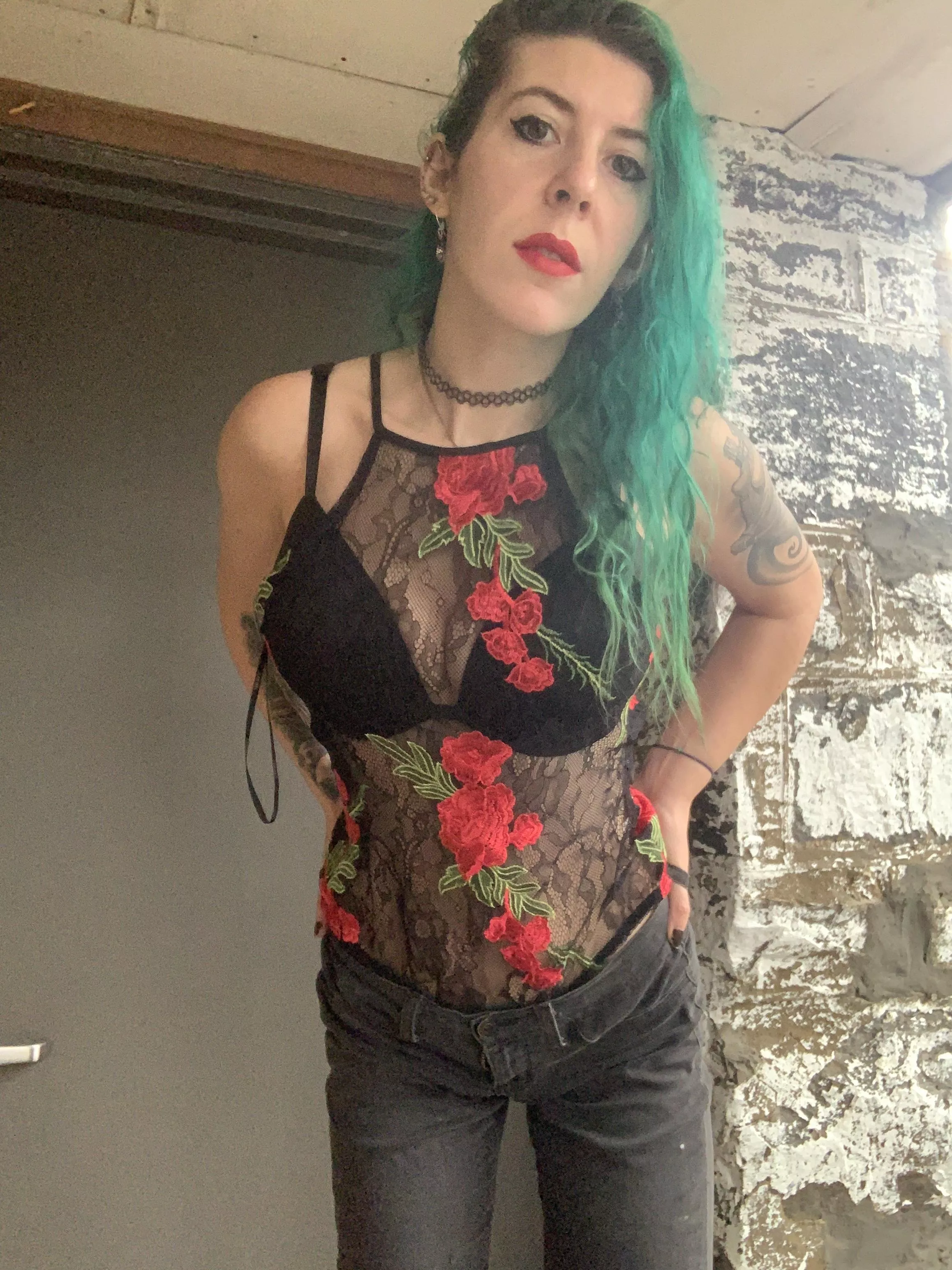 See throughto show off