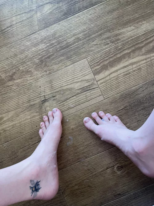 sticky mess on my feet!