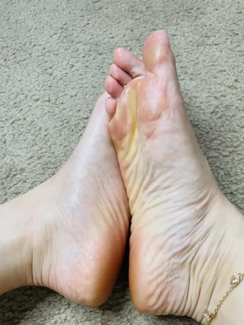 The sensation of my warm soles wrapped around you...