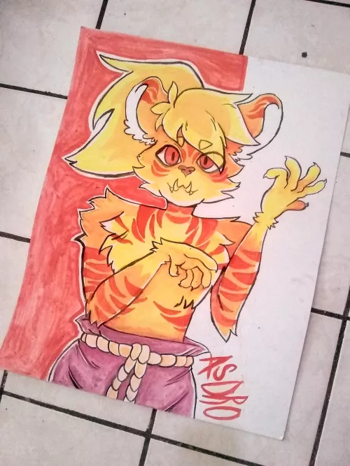 Watercolor painting of a tiger :D (made by me, Asdro)