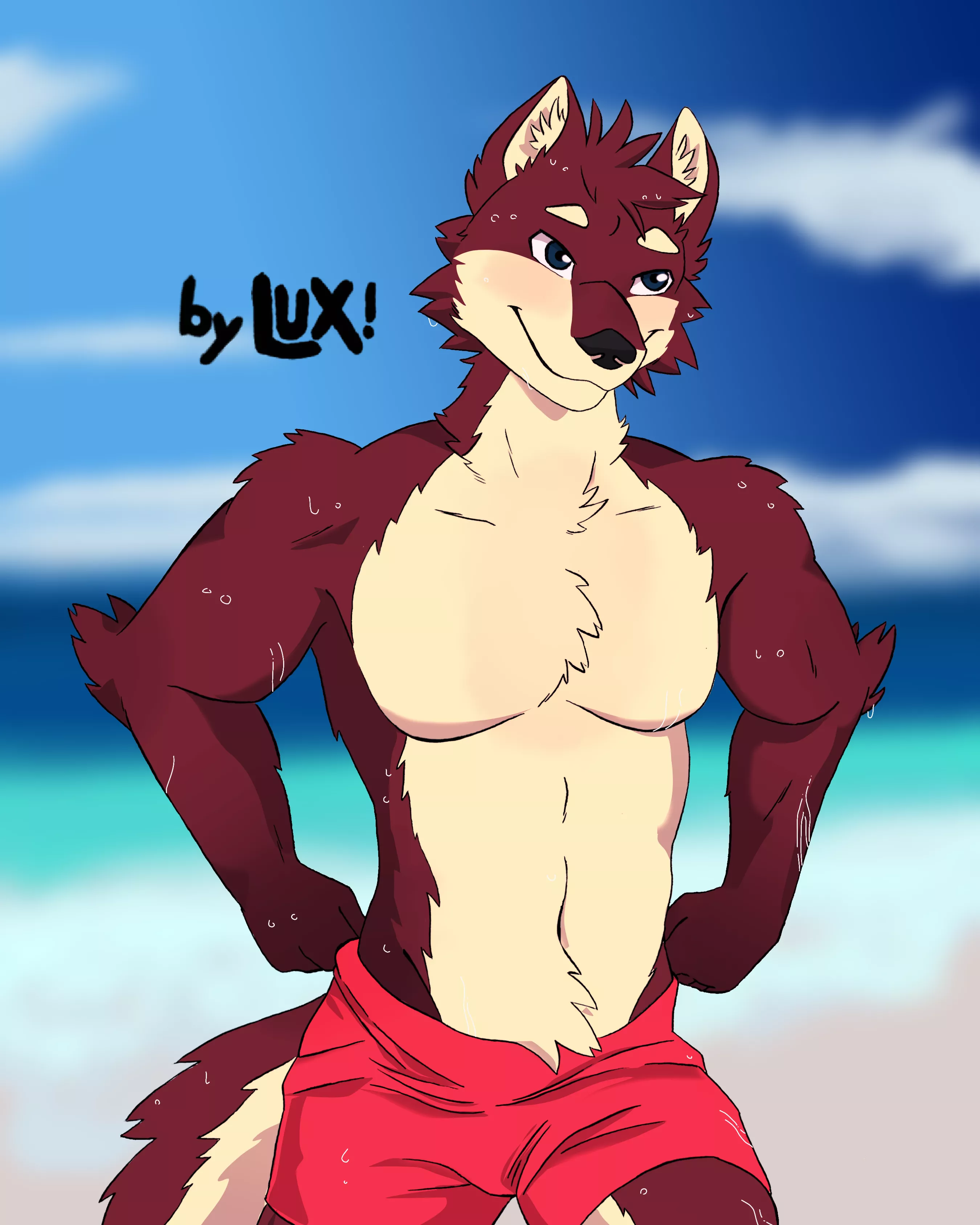 a good wolf boy I just finished for a commission! (art by me :3 )
