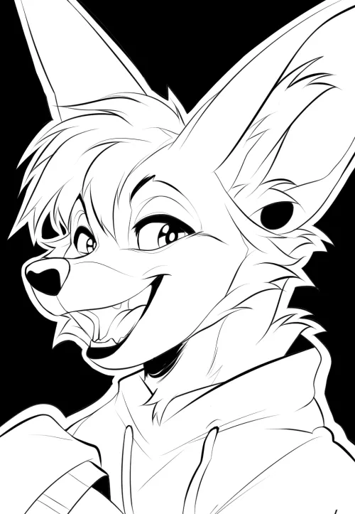 a happy fox (by CrowParade)