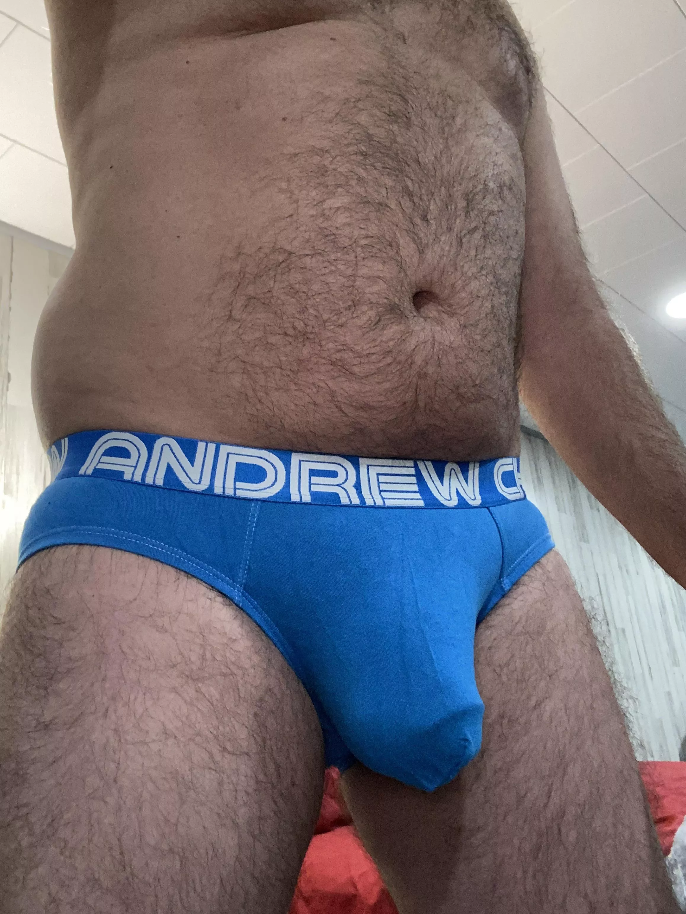 Andrew Christian in blue