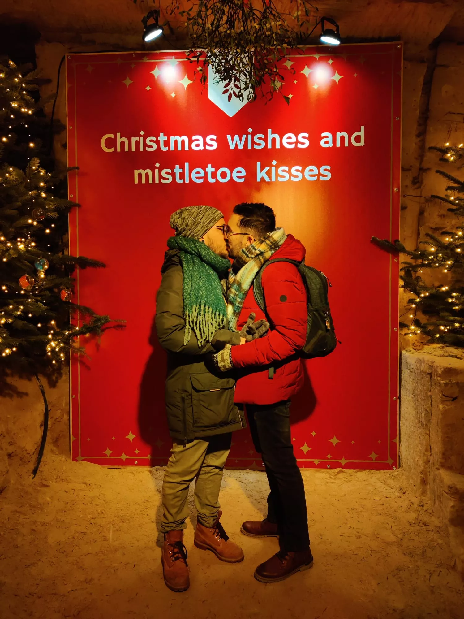 being super corny at the Christmas Market.