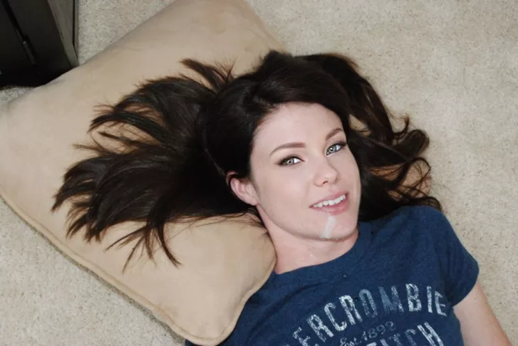 Cute Brunette Cumslut Felicia Bennet Covered in Cum