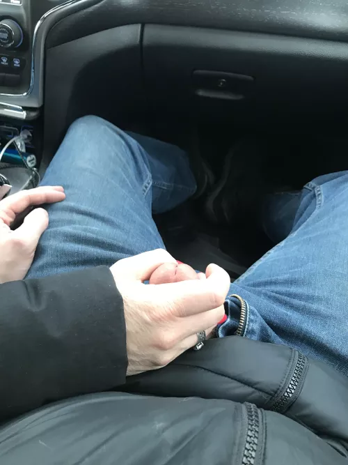 Giving her something to hold while driving