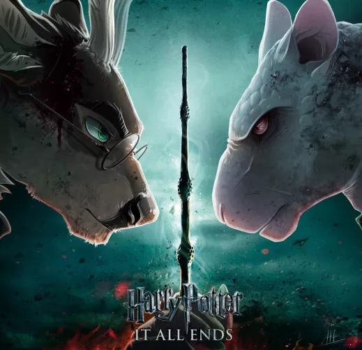 Harry potter but they are anthros✨ [art by me, @heretic.fox on Instagram]