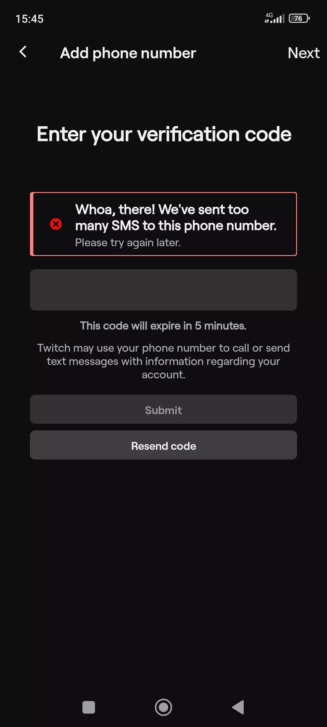 help it doesn't even send a message