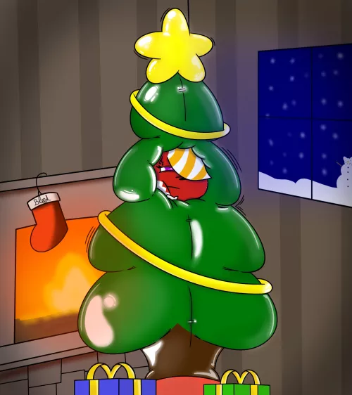 I didn't have any christmas idea's, so I decided to just get a christmas tree costume... and now I'm stuck... pls send help :(