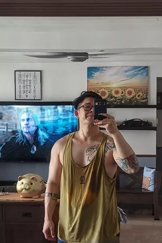 just chilling w ma boy earlier today.