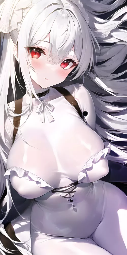 Maid White Latex Bodysuit