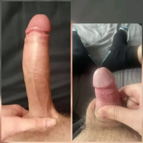 Me(left) vs. u/Papa_Francis_co67 compared 😁 He is wondering how mine is so big