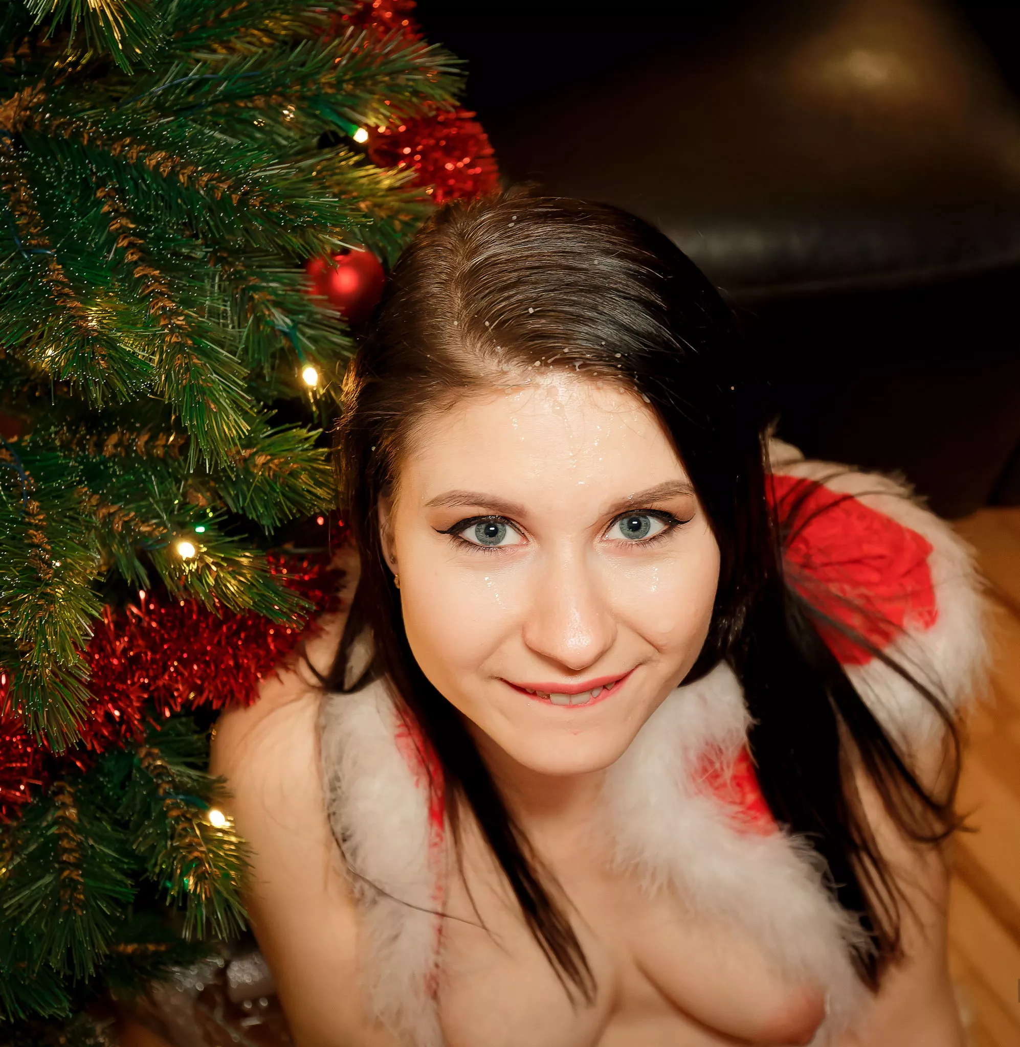 Melted Snowflakes or cum? :P i guess..we all know that snowflakes don't fall indoors ;)