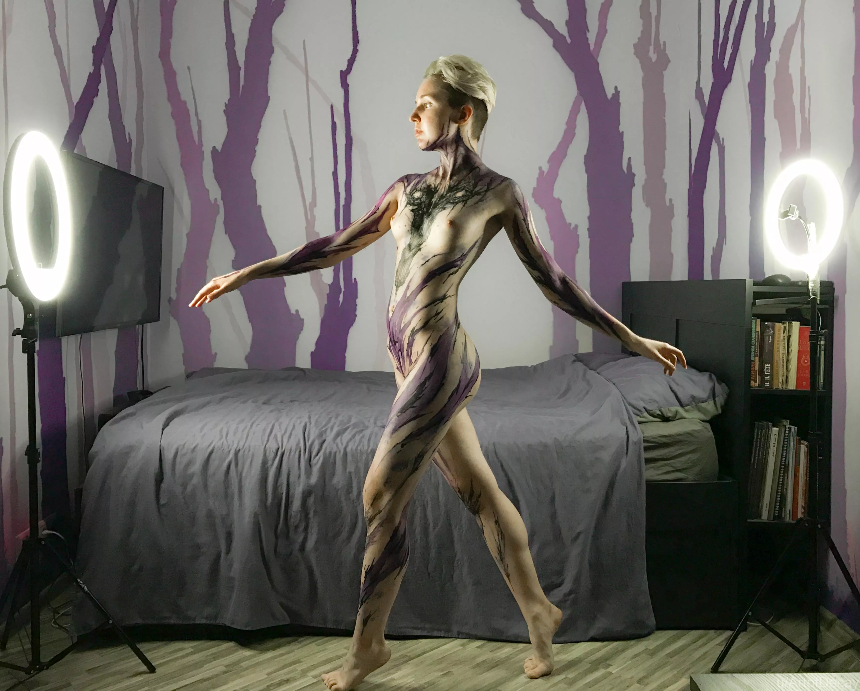 My and Saents.tattoo bodypaint on MargoKuz