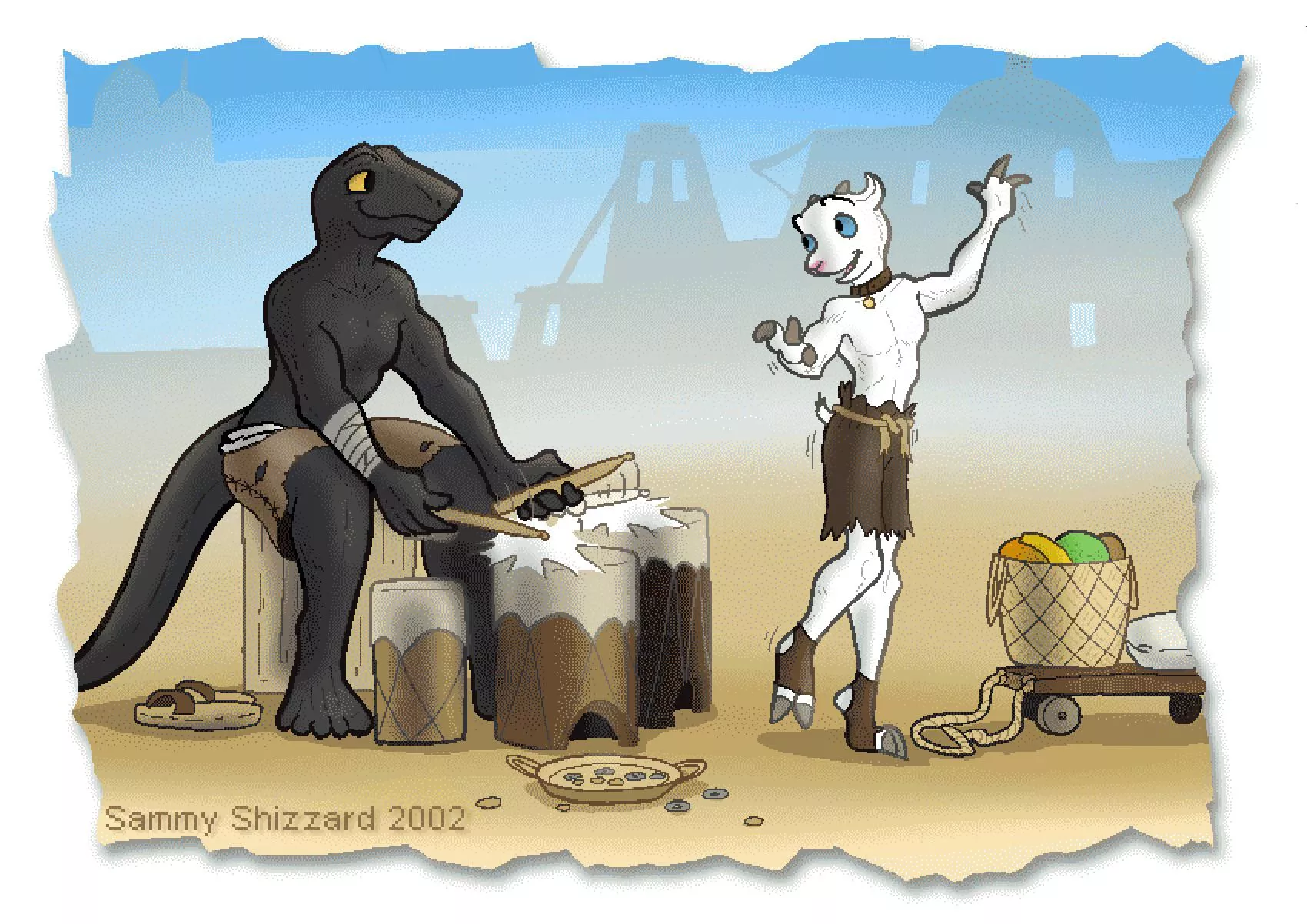 My goat boy doing what he does best, getting distracted!