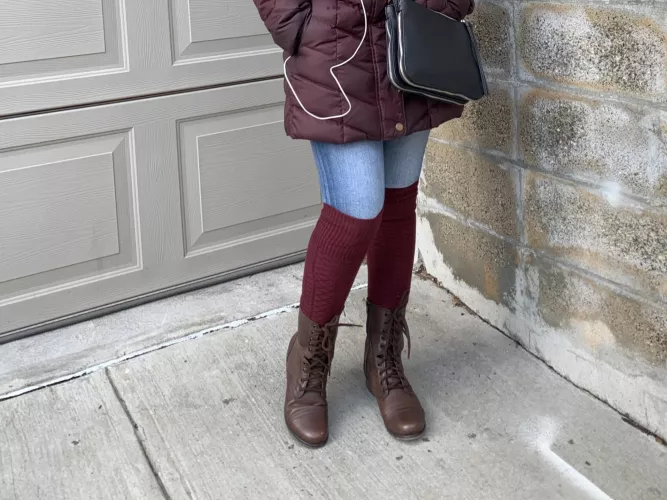 Not typical putting knee socks over my pants but…. 🤷‍♂️