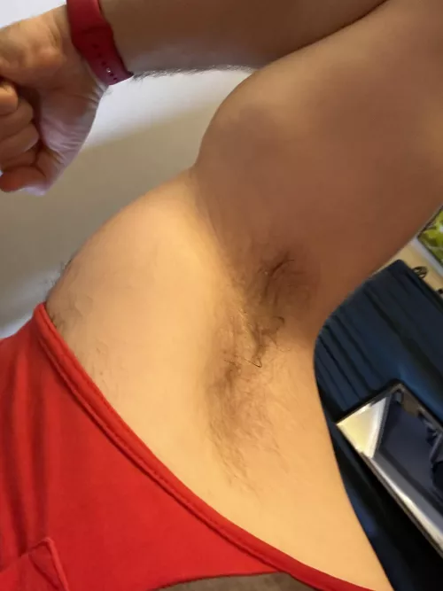 Post work out up close, no deodorant