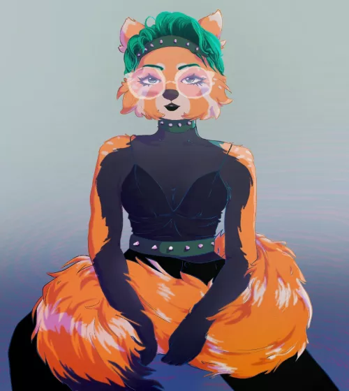 Red panda gal 🧡🧡 (art by me!)