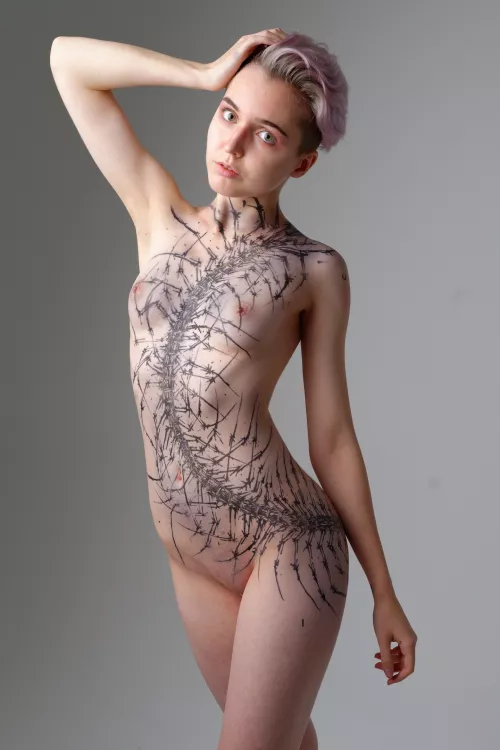 Round centipedes bodypaint