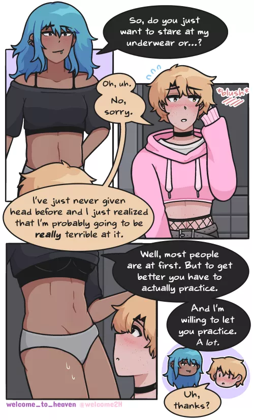 She'll teach him how to do it right...even if it takes long, repeated sessions 😏 [OC]