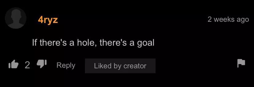 There‘s definitely a goal