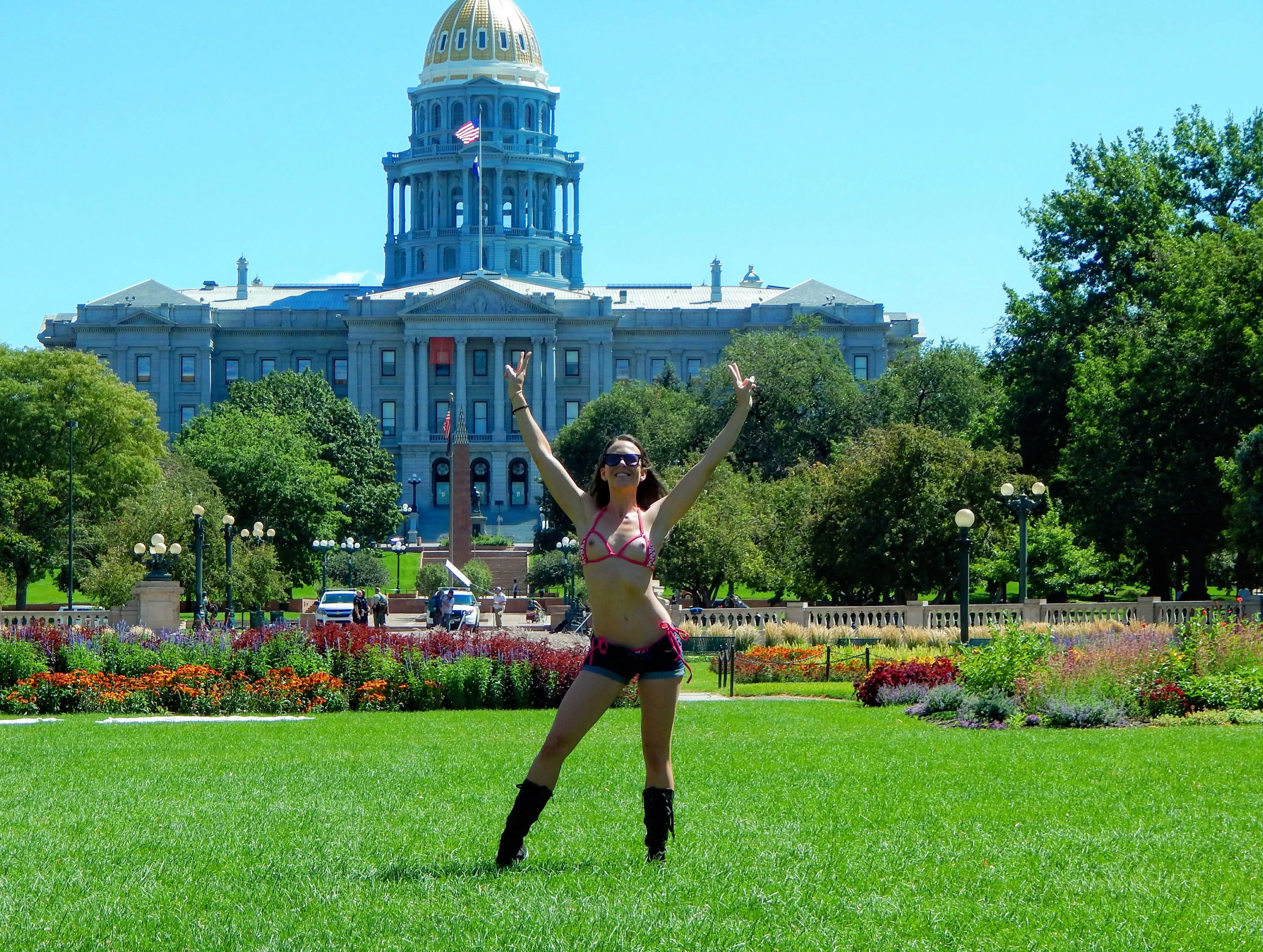 Topless in Denver. [f]