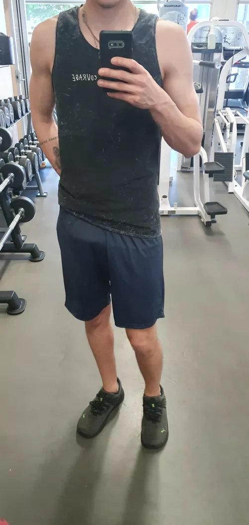 When you go to the gym without emptying your balls first