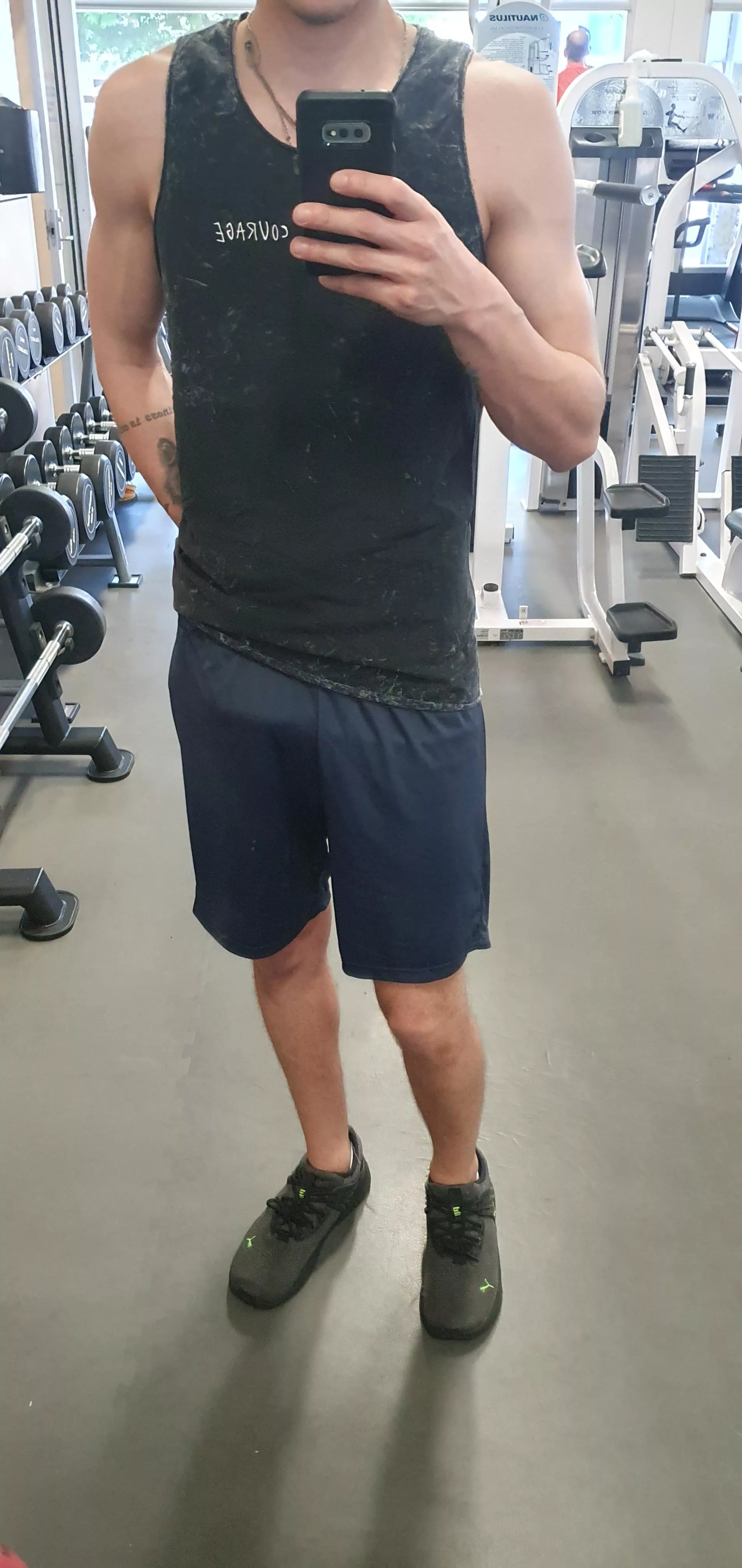 When you go to the gym without emptying your balls first