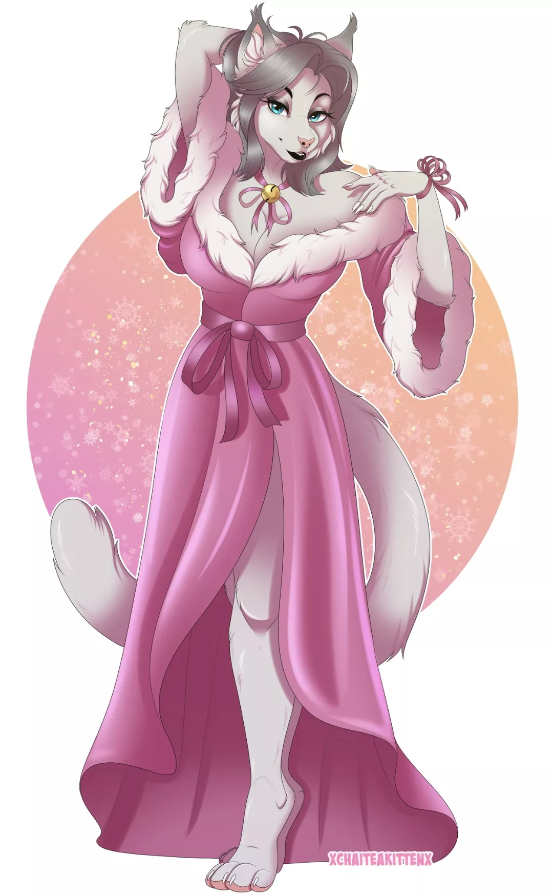 Wrapped in Silk 💕💗🎀 (by xchaiteakittenx on twitter)