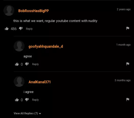 Ah yes, regular youtube content with nudity.