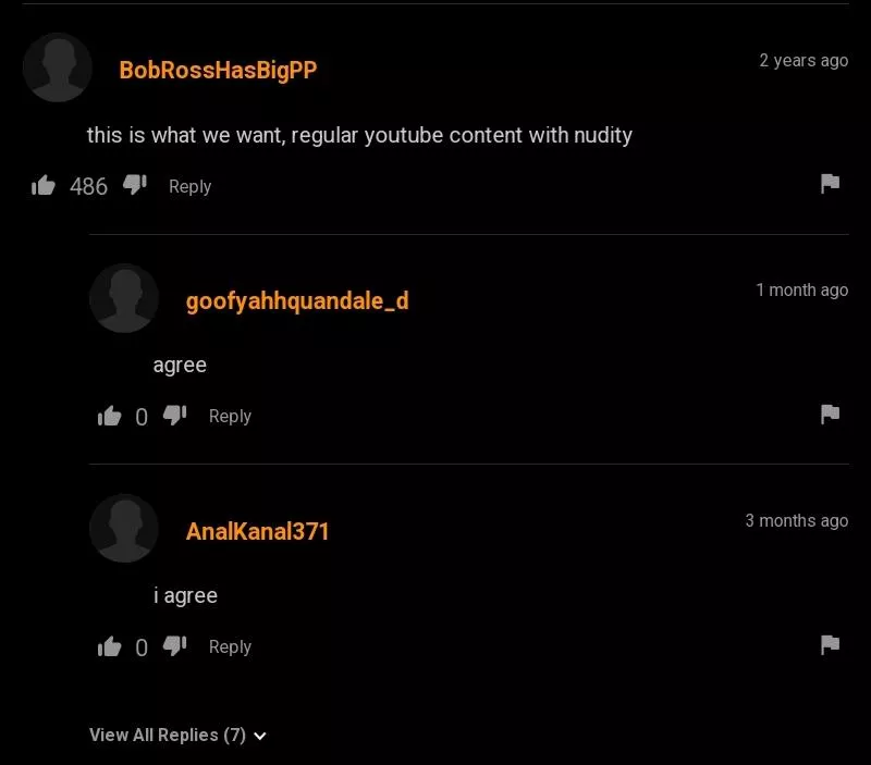 Ah yes, regular youtube content with nudity.