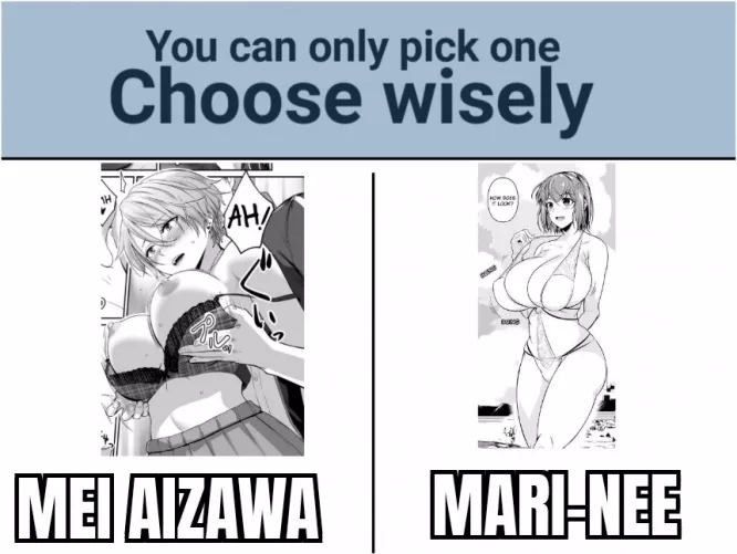 AS YOUR GF, YOU CAN CHOOSE ONE ONLY ✅