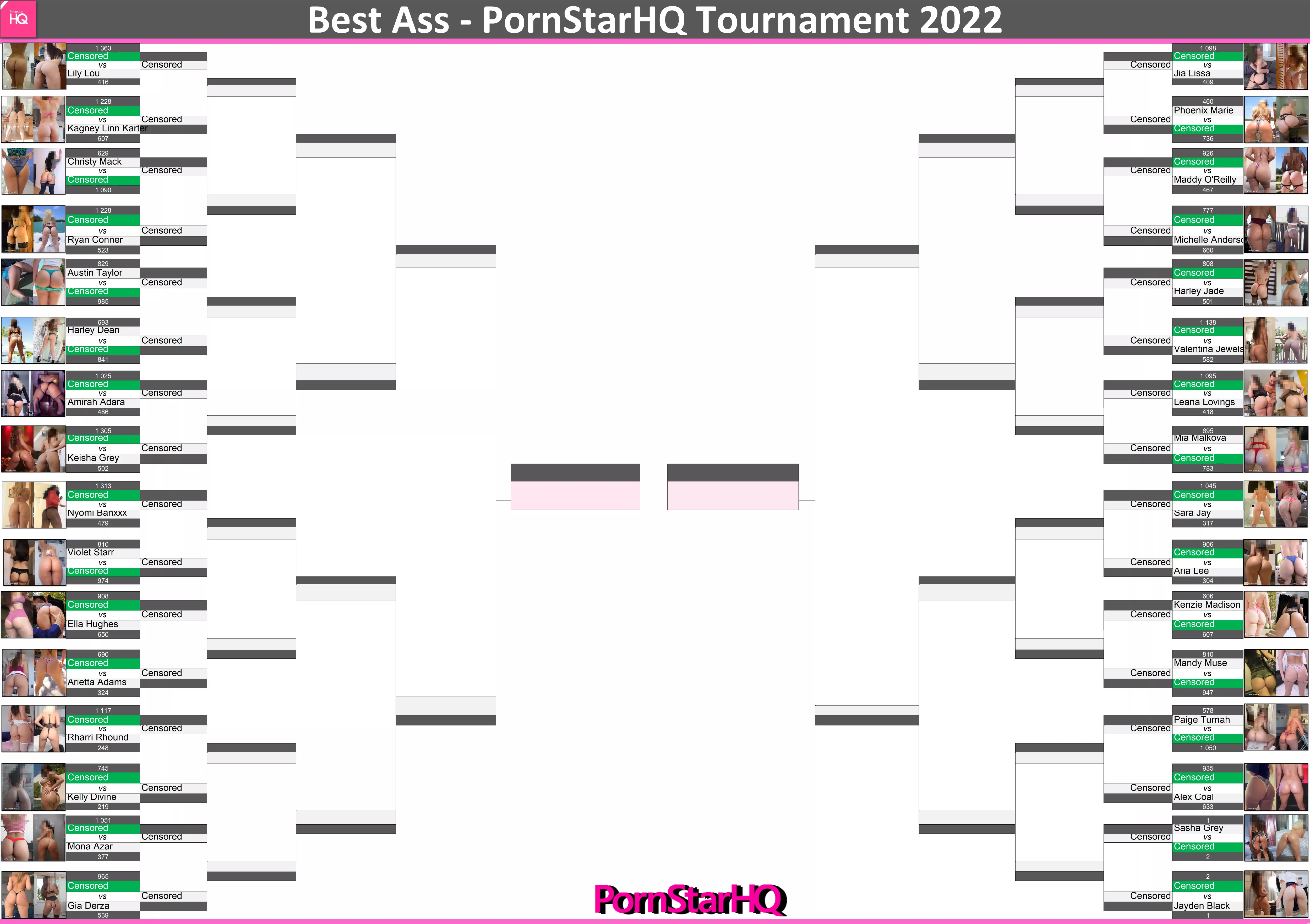 Best Ass Tournament - ROUND 1 BRACKET (Check out who got eliminated!)