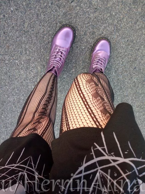 boots and fishnets an epic combination