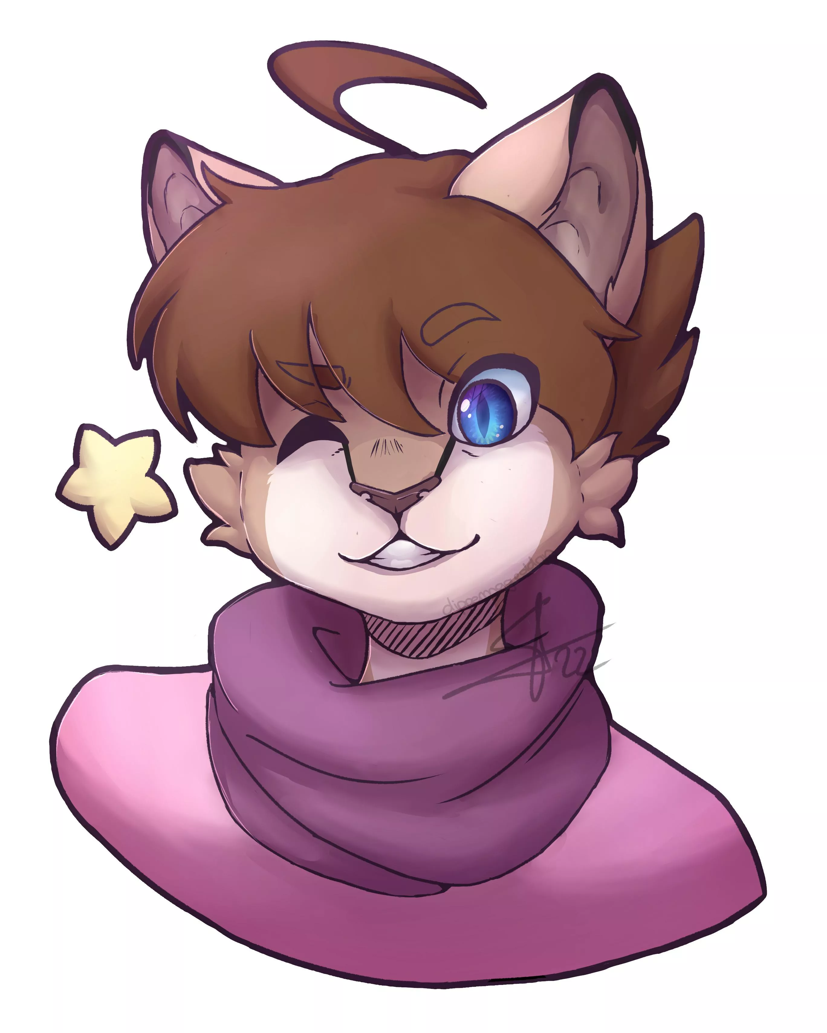 Bust of my sona, Bloo!!