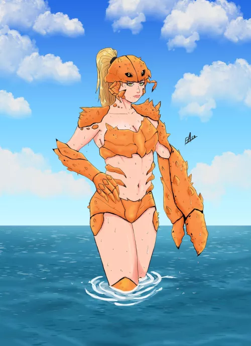 Crustacean girl doodle I made :) (faconator)