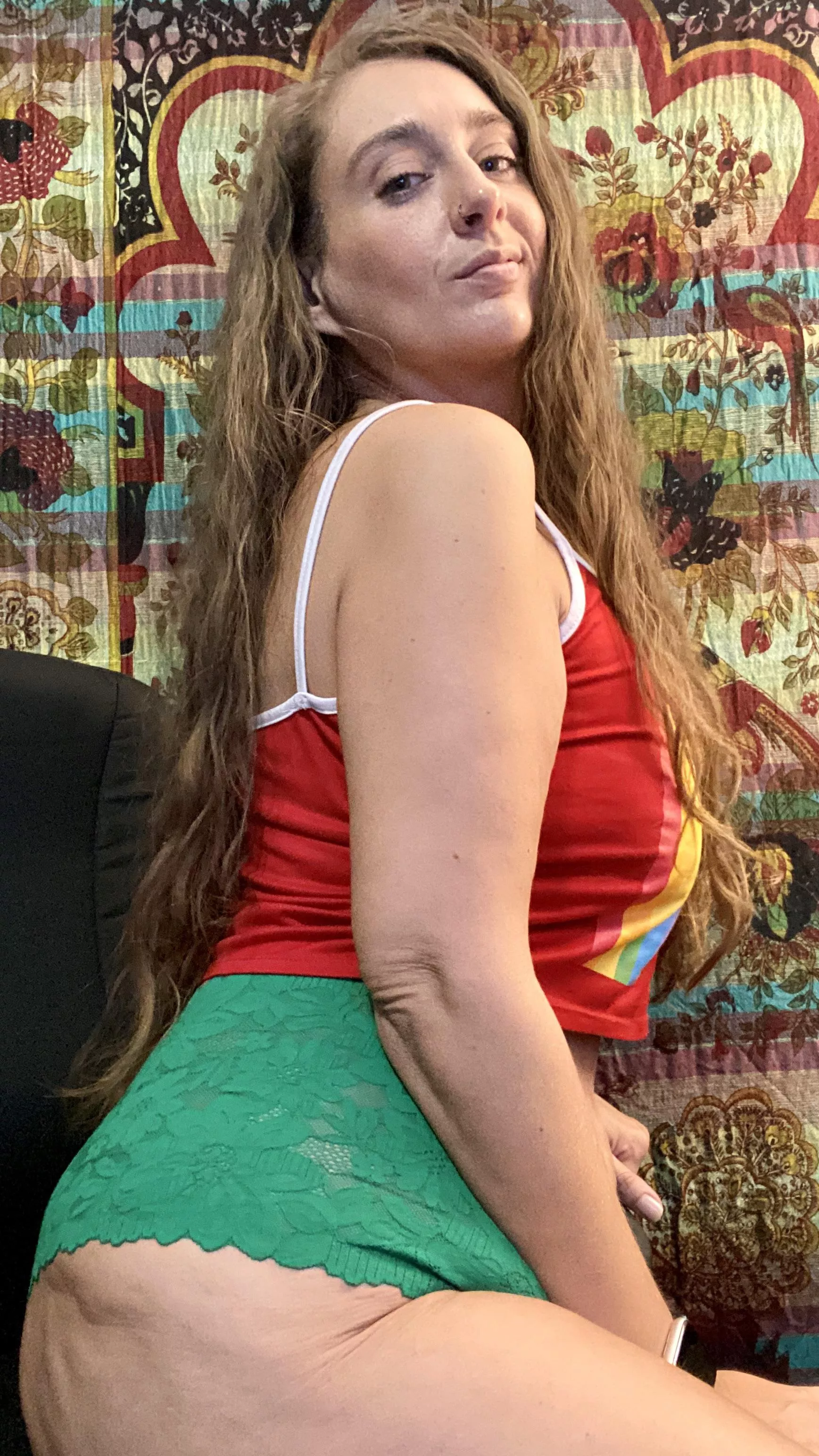 Curls down to my big ass.