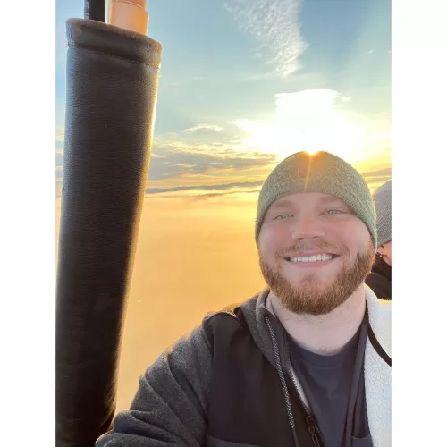 Early morning hot air balloon ride