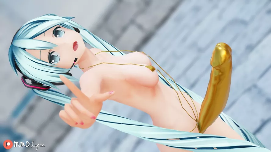 Futanari Miku Hatsune (MMD Lepus) [Vocaloid]