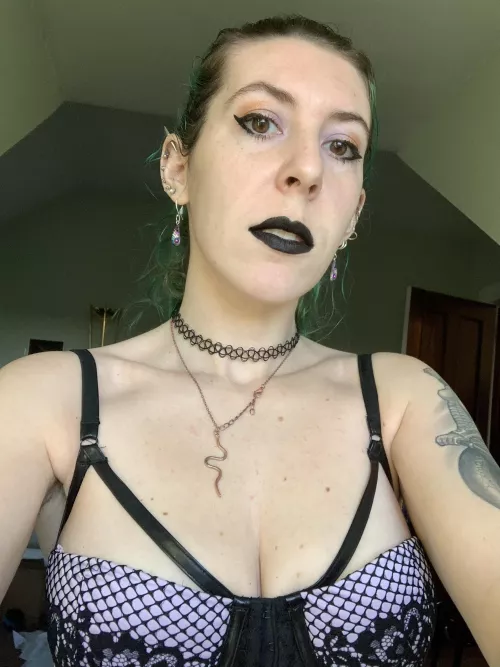 Goth cleavage