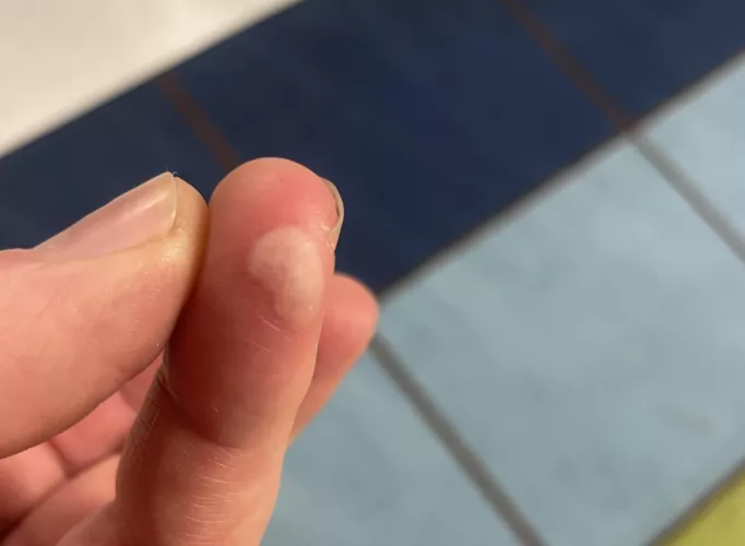 Helping my wife decorate her classroom got me this! Story in description.