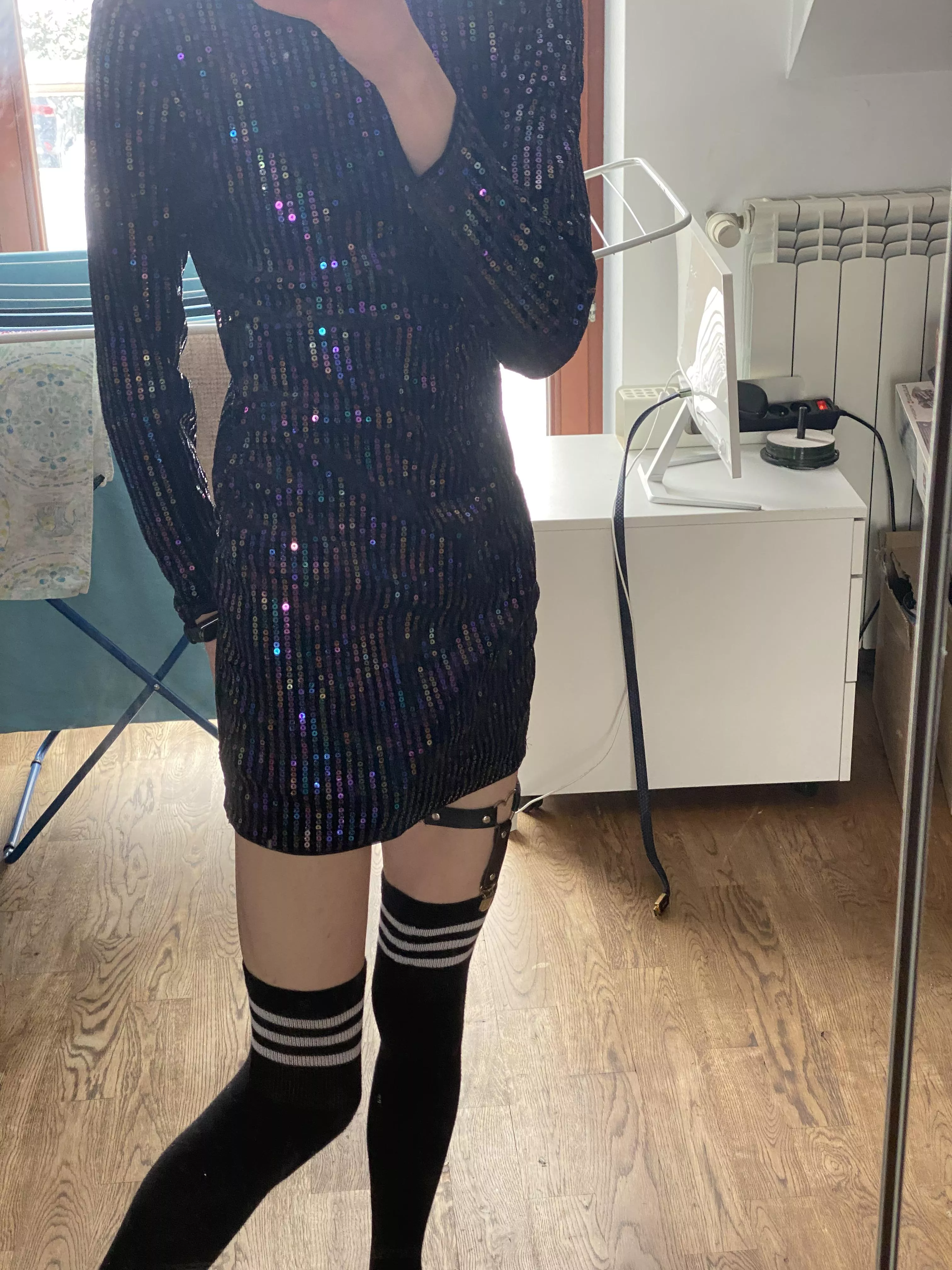 I have a dress for New Year’s Eve!! Thigh highs will be different tho