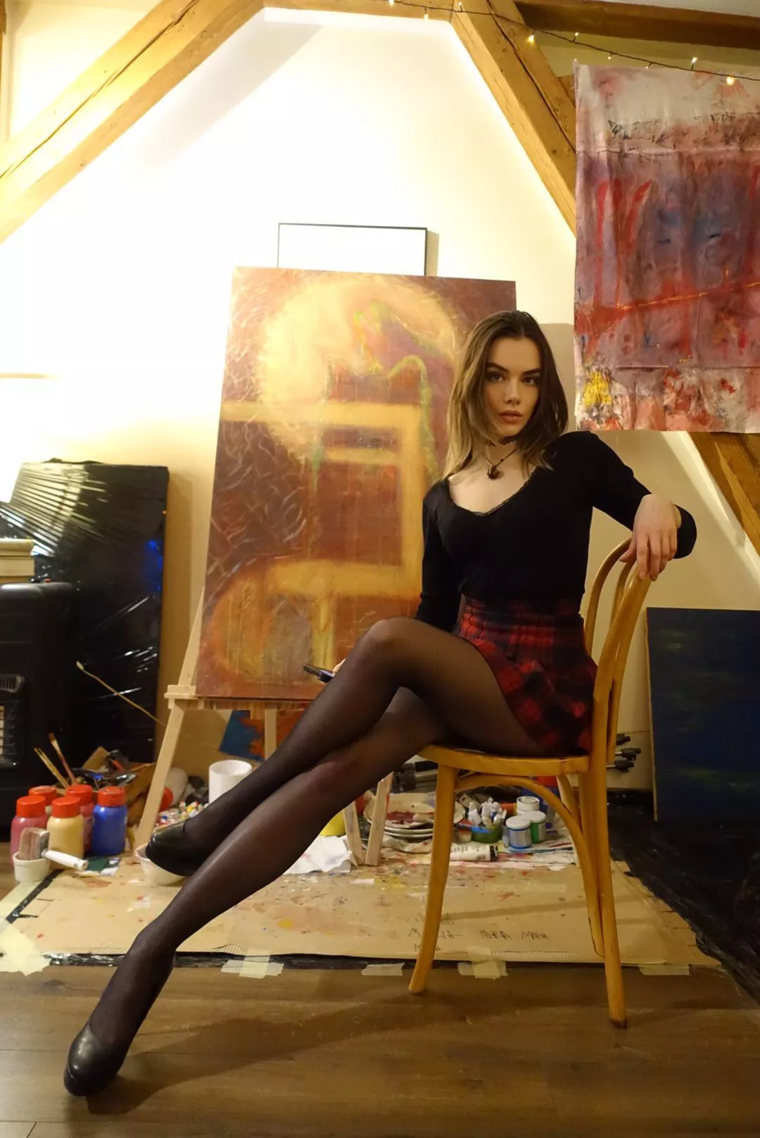 I hope You like nylons and hight heels and artistic girls :)