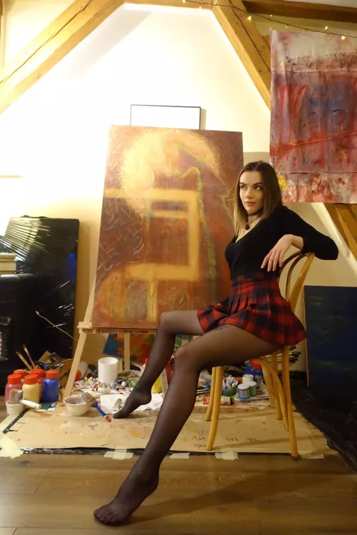 I hope You like red, classic red schoolgirl skirt 🖤