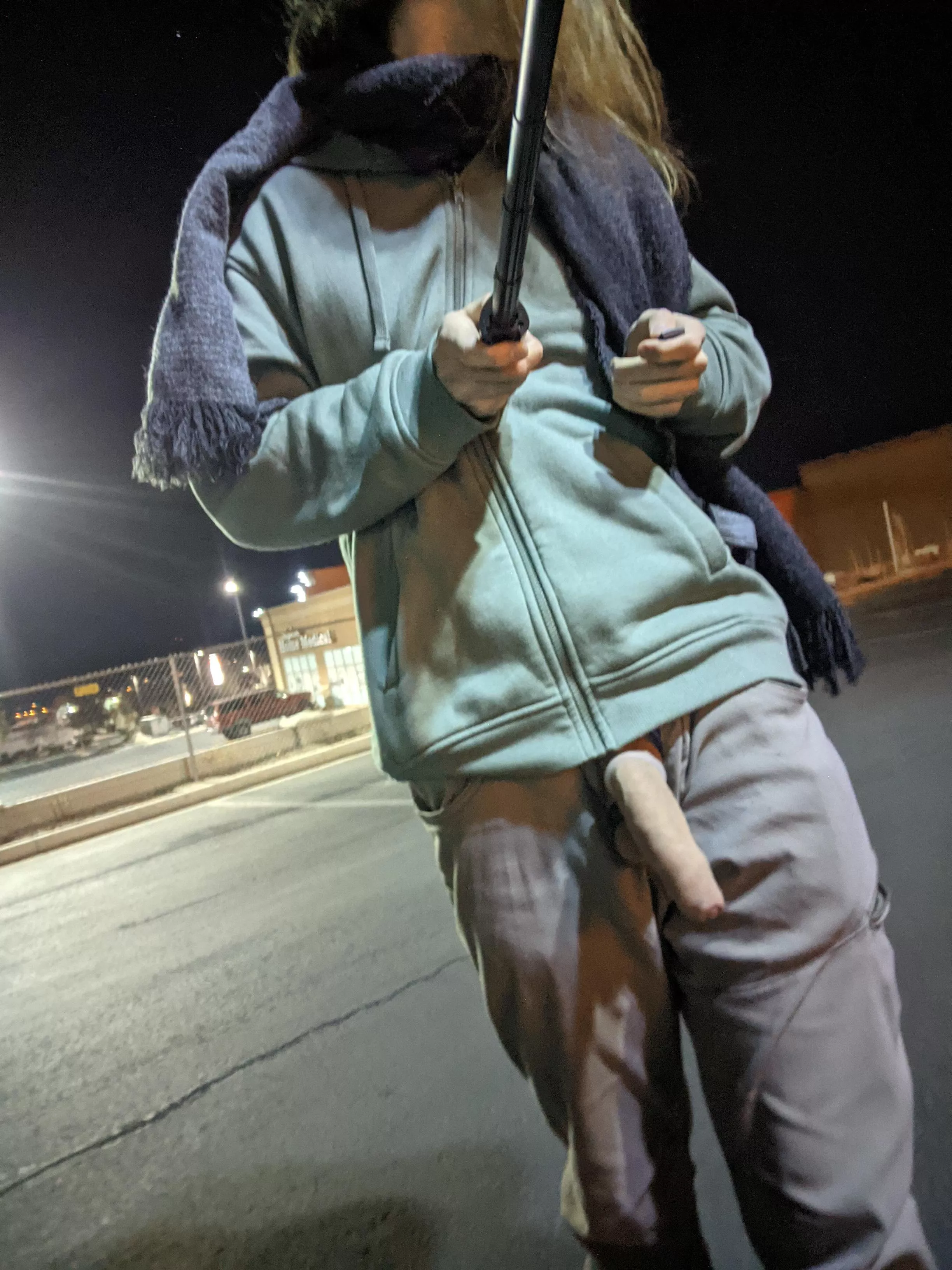 It may be cold but that doesn't keep my cock from being hard~