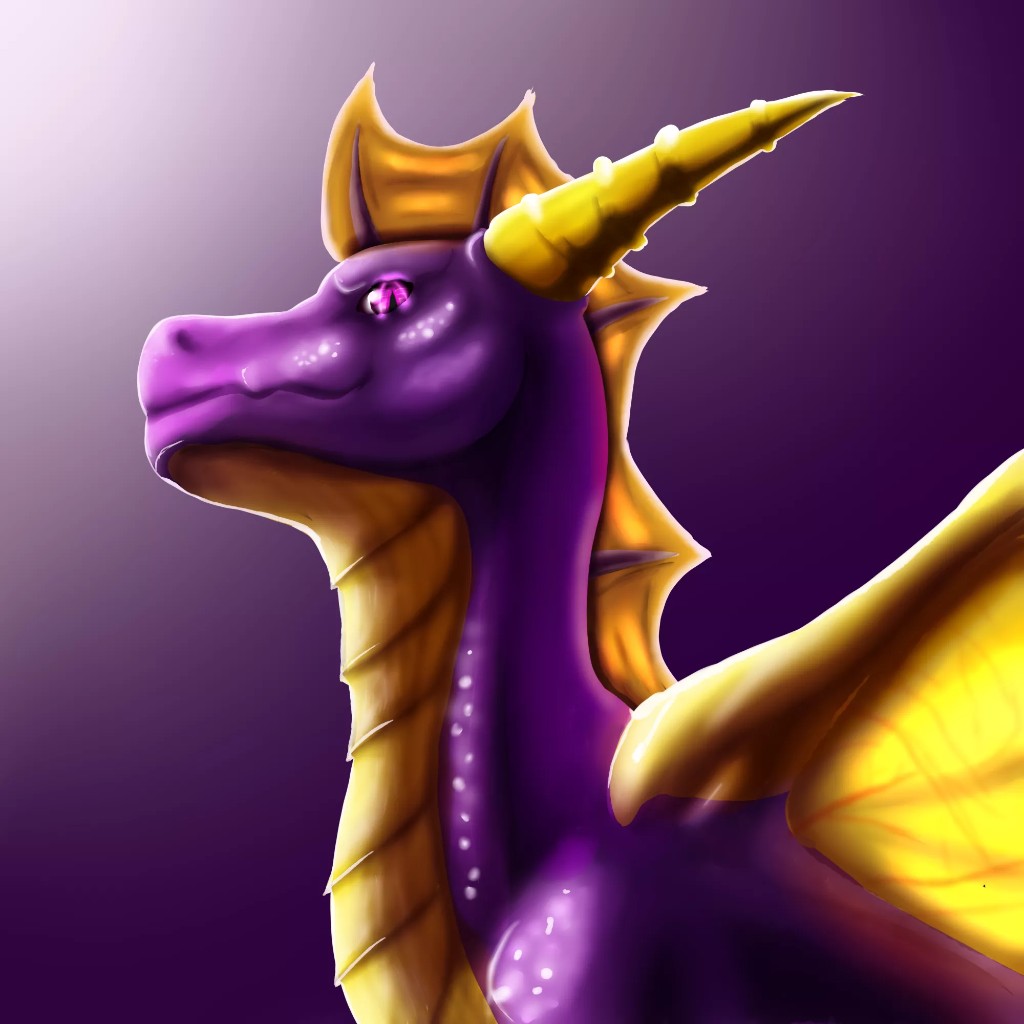 just drew this spyro portrait, any thoughts?