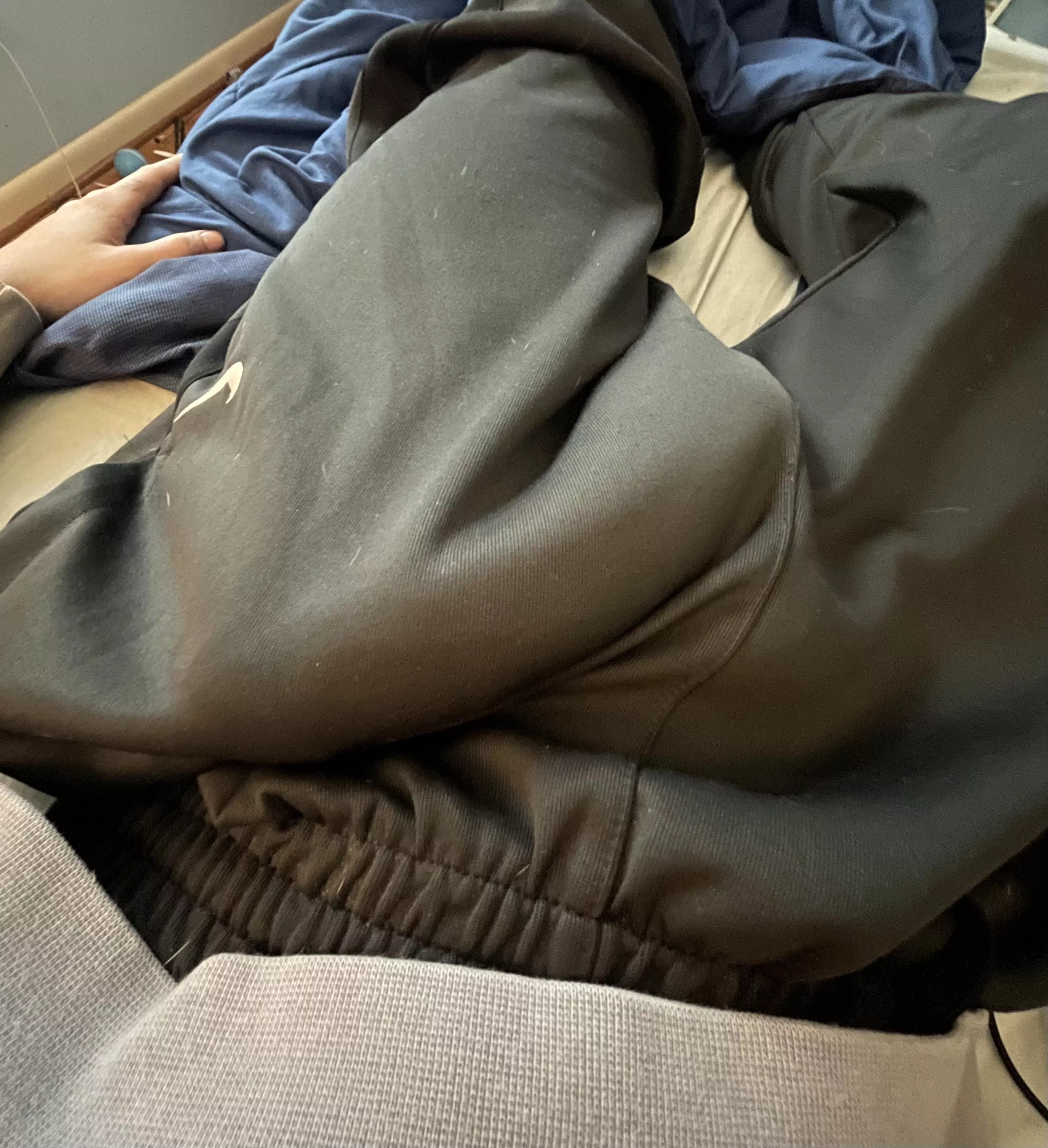 Laying with my 18yo dick