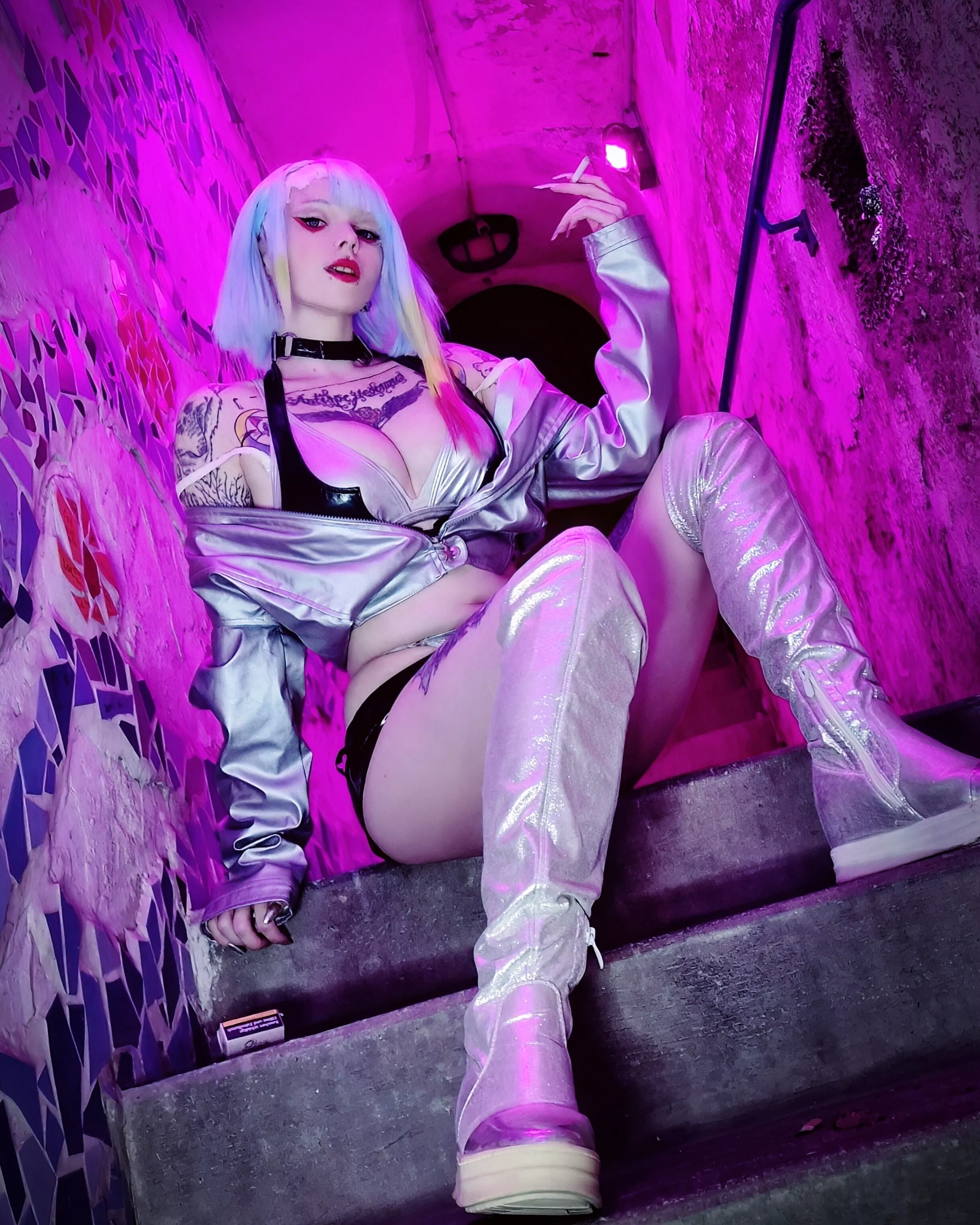 Lucy from Cyberpunk cosplay by kuromiketsu